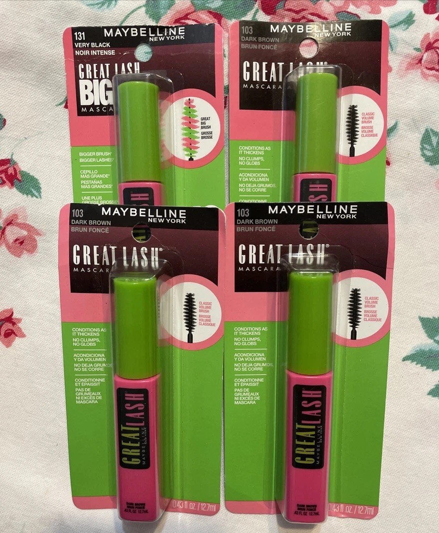Maybelline Great Lash Mascara Dark Brown 103 Discontinued Shade New Sealed