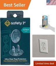 12 Removable Clear Outlet Plugs - Ideal Child Safety Solution for Your Home