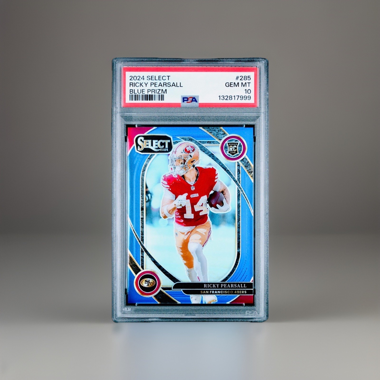 2024 Panini Select RICKY PEARSALL ROOKIE CLUB LEVEL BLUE /99 RC 49ers PSA 10