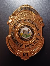 S/G30 -US-Polizeiabzeichen- STATE POLICE WEST VIRGINIA - CAPTAIN-