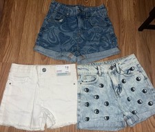 Lot of Girls Adjustable waist jean Shorts size 7/8 - New with and without tags.