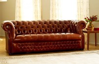 Chesterfield Dreisitzer Sofa Couch Leder Polster Design Sitz Couchen Textil Neu