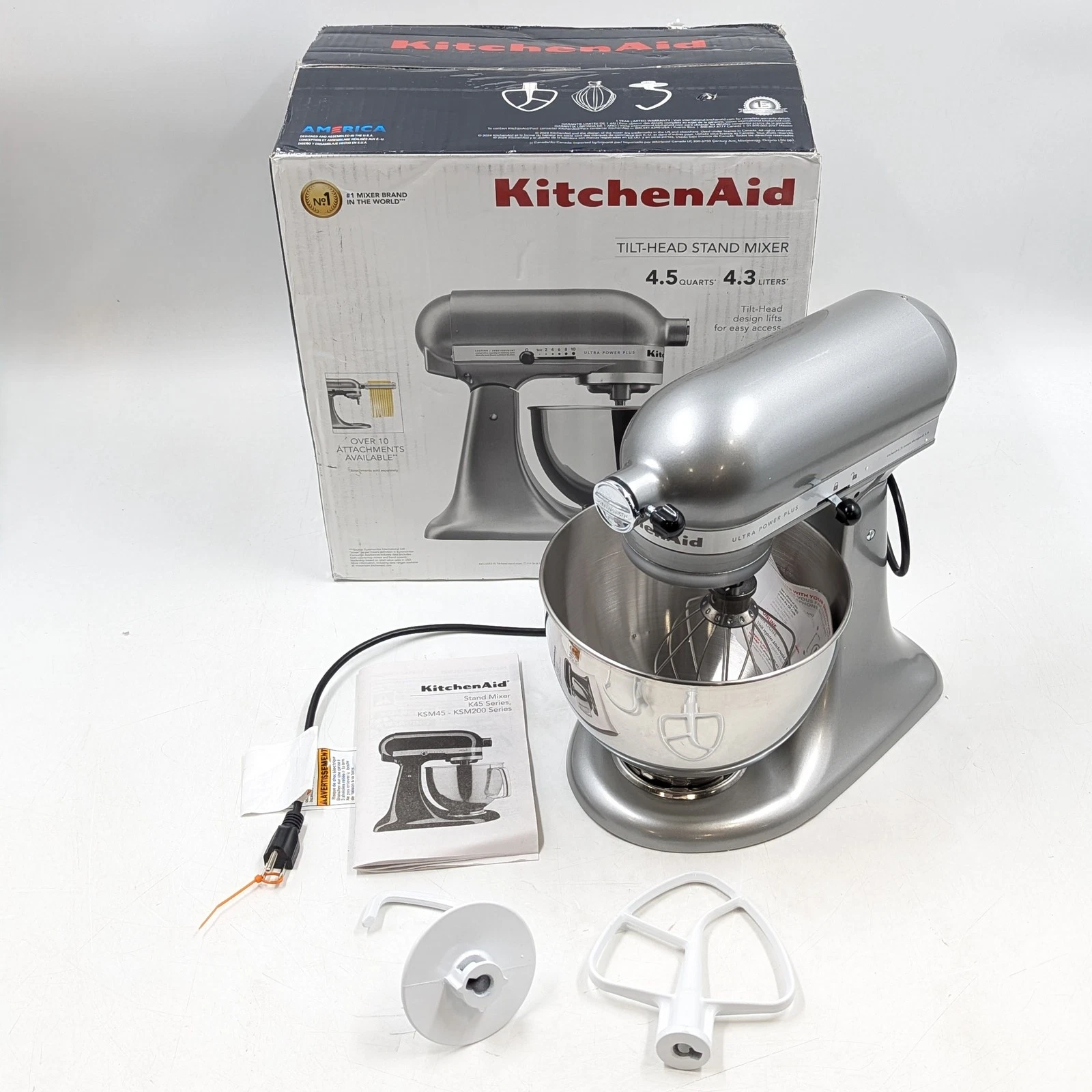 KitchenAid Ultra Power Plus Series 4.5qt Tilt-Head Stand Mixer Silver (KSM96CU)
Opens in a new windo