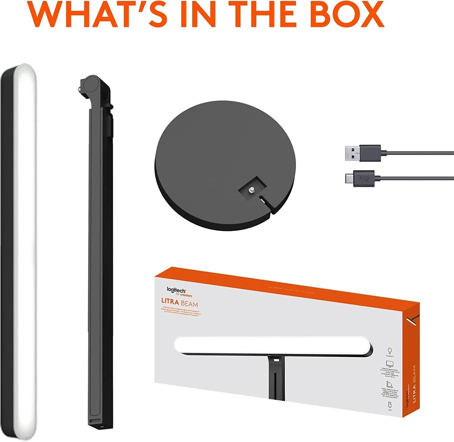 Logitech - Litra Beam Premium LED Streaming Light with TrueSoft Technology