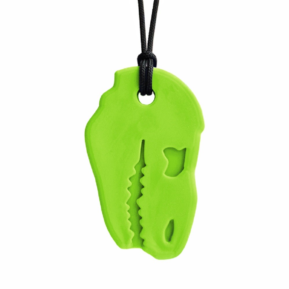 Sensory Fidget Autism Chewlery DINO BITE Necklace Stress Anxiety SEN