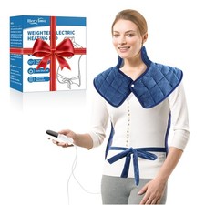 Heating Pad for Back Pain Relief, Eligible Weighted 23.6" x 35.4", Heavy Blue