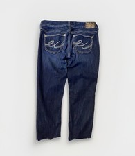 Express size 2 Stella distressed low rise cut off cropped legging stretch jeans
