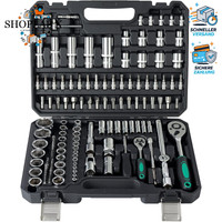 SteckschlüSselsatz 138-Teilig 1/4\ & 1/2\" Mit Bits Und VerläNgerungen"