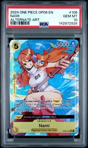 Nami (Parallel) OP08-106 Two Legends Foil PSA 10