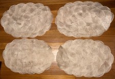 4er Set schöne beige gewebte Tischsets