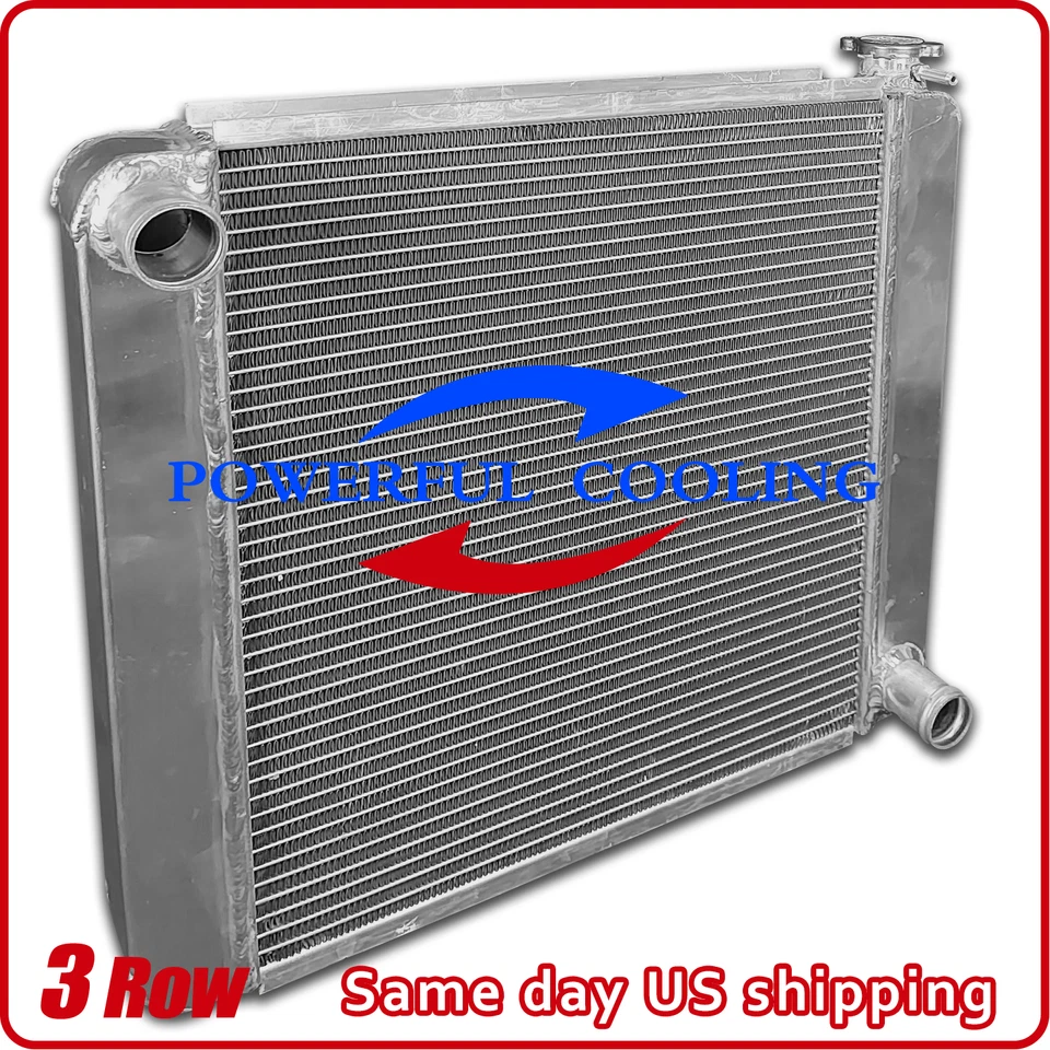 Radiador de carreras de rendimiento de aluminio compatible con 19" x 20" GM Chevy Crossflow 209632 Foto 4 de 4