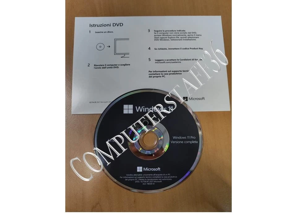 Microsoft Windows 11 Pro  (FQC-10538) Italiano Box COA DVD Originale Sigillato!! - Immagine 2 di 3