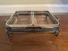 Vintage Buffet server Anchor Hocking Fire King Ovenware, Doble Saled Bowl b5