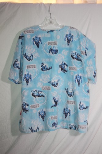 Marvel Scrubs Lot L IRONMAN & Hulk Cotton Shirts Nurse Medical Superhero - Picture 10 of 12
