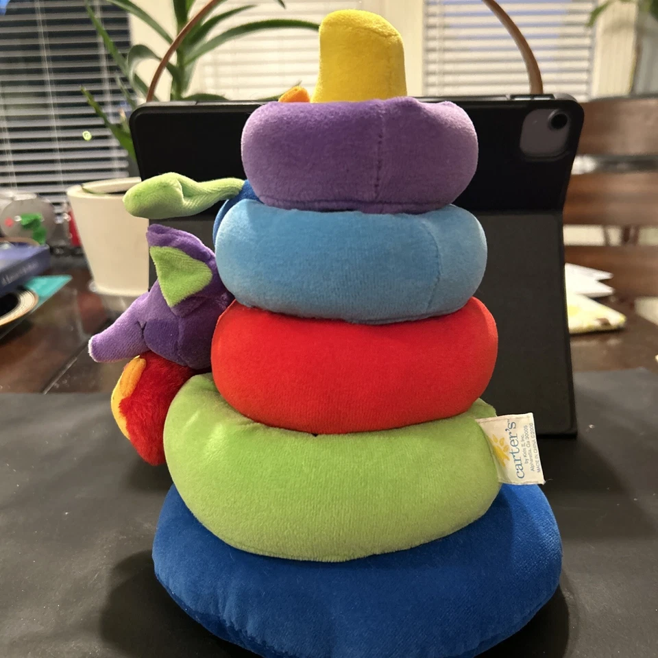 Carters Kids II Plush Stackable Animals Ring Set - Image 3 of 4