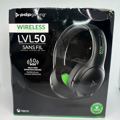 PDP Gaming LVL50 Wireless Stereo Headset Xbox No USB Dongle Mic