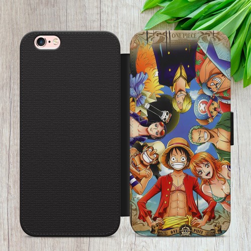 ONE PIECE LUFFY FLIP CASE FOR IPHONE SAMSUNG HUAWEI MANGA WALLET PHONE COVER - Picture 31 of 36