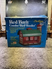 Artline Red Barn Bird Feeder Combo Silo 1992 RARE USA MODEL 6290