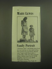 1945 Mary Lewis Bottany Flannel Dresses Advertisement - Family Portrait