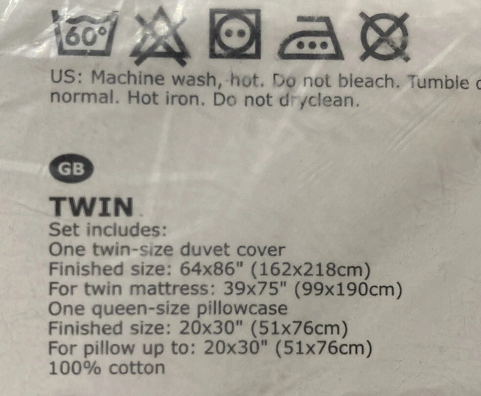 Funda nórdica doble IKEA Malin Rund y funda de almohada tamaño queen círculos de algodón NUEVO EN PAQUETE NUEVO Foto 3 de 4