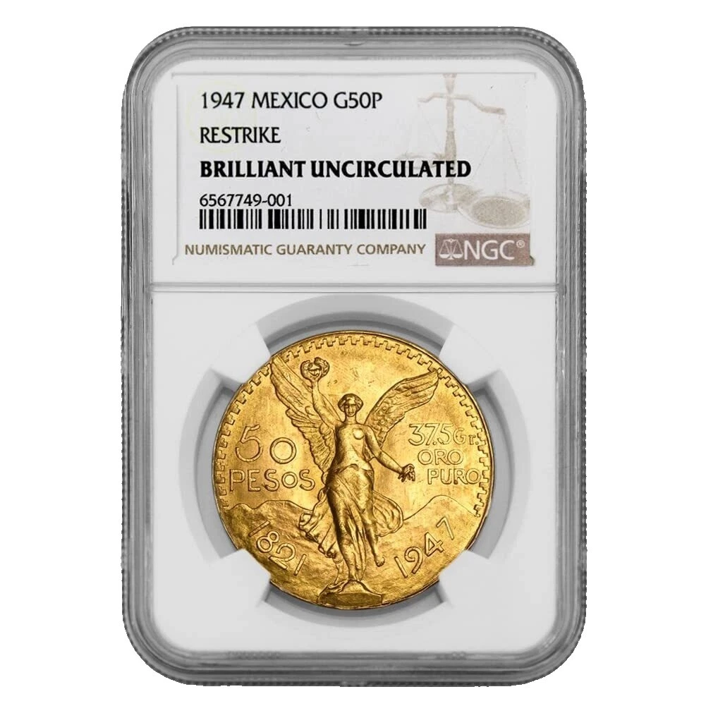 1947 monedas de oro mexicano