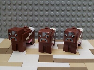 Brick Lego Minecraft Cow Minifigure from sets 21135 21155 & 21114 minecow01 