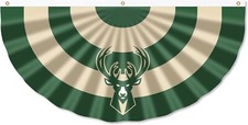 Basketball Fan Milwaukee Bucks Pleated Flag Bunting Banner