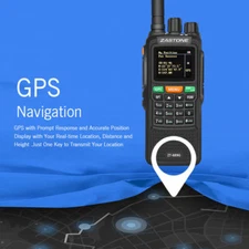 Zastone ZT889G GPS Radio 134-174/400-520MHz Two Way FM Walkie Talkie For Hunting