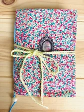 Tiny Floral Scatter Journal, Fabric Journal Handmade With Love, Whimsy Journal
