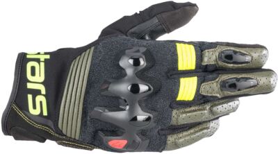 Alpinestars Halo Gloves - Forest Black/Fluo Yellow - Medium