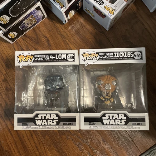 (2 PACK) Funko Pop!-Bounty Hunter Collection- #439 4-Lom #441 Zuckuss