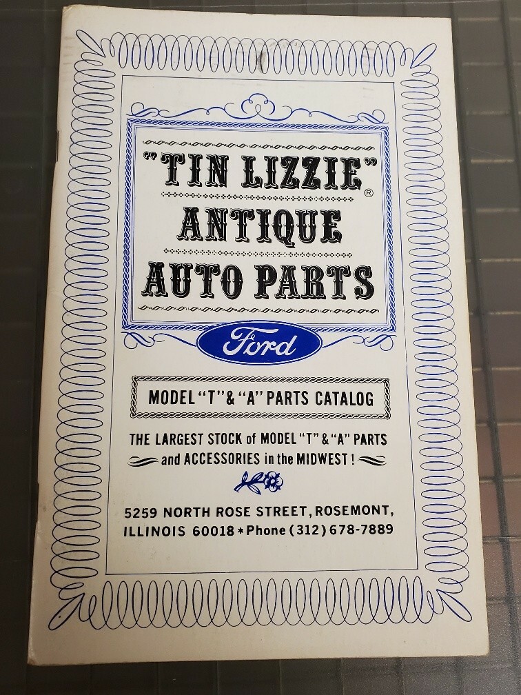 Vintage "Tin Lizzie" Antique Auto Parts Catalog eBay