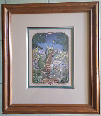 Randal Spangler ''Fetching Fireflys'' Vintage Print-Signed-Numbered With COA-1990