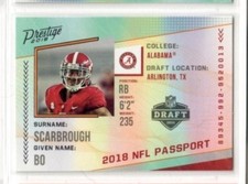 BO SCARBROUGH 2018 PANINI PRESTIGE FOOTBALL NFL PASSPORT #PP-BS ALABAMA TIDE