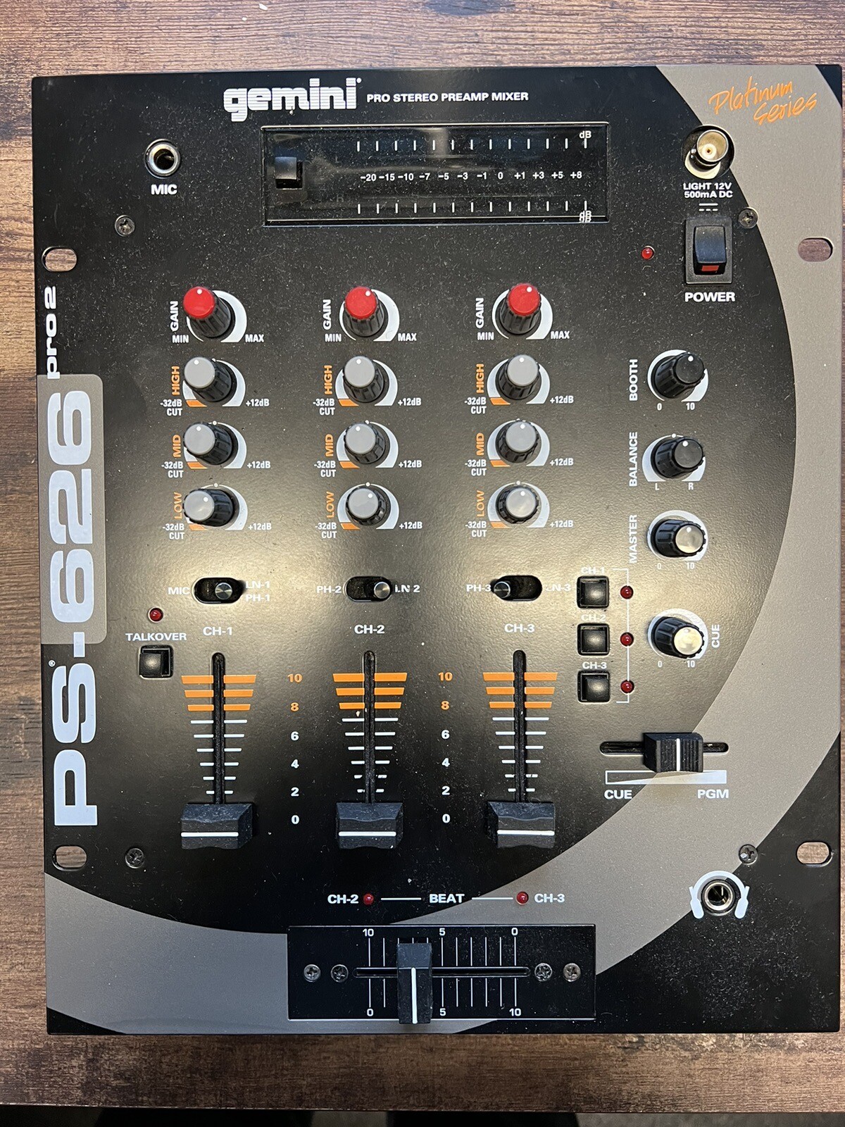 Gemini PS626 Pro 2 Professional 3 Channel Mixer eBay