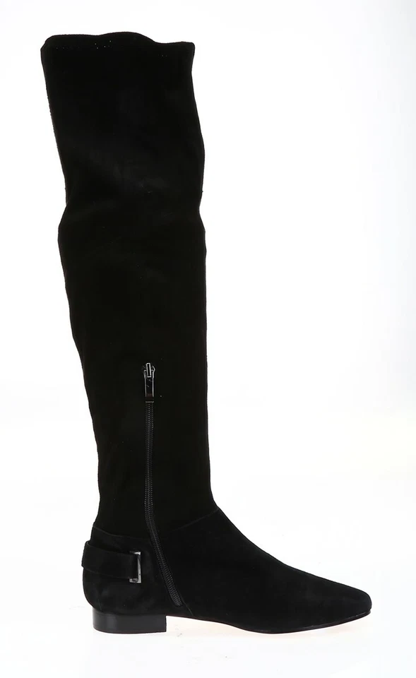 Botas French Connection para mujer negras de gamuza y tela sobre la rodilla talla 7 229119 Foto 3 de 4