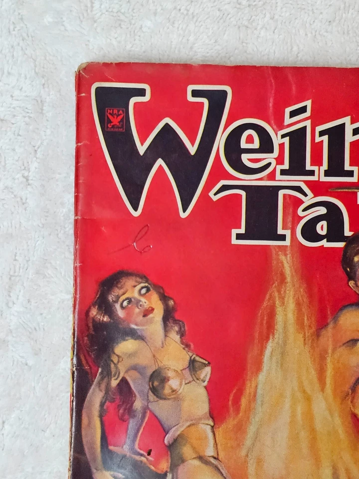 Weird Tales Pulp Magazine Feb 1934 VG Brundage Sapphire Goddess Robert E. Howard - Image 2 of 4