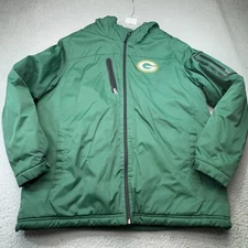 Vintage Green Bay Packers Men Extra Large NFL Hooded Thermal Sideline G III 90s