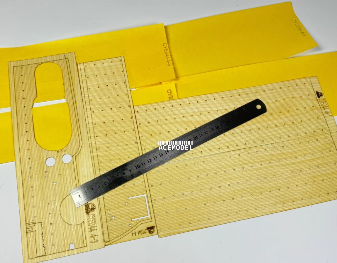 1/72 IJN Aircraft Carrier Akagi Island&Flight Wooden Deck Kit for