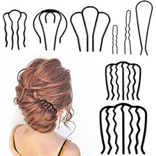 8Pack Hair Fork Clip Hair Side Combs U-Shaped Vintage Meatball Hair Styling Tool