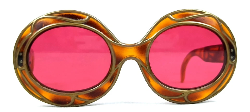 GAFAS DE SOL HECHAS A MANO ROJAS MICHELLE BREVET VINTAGE FRANCESAS AÑOS 50 FIESTA N' 71.12199 NOS Foto 4 de 4