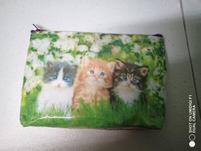 Handmade Recycled Upcycled Repurposed Kitten Bag Coin Purse
