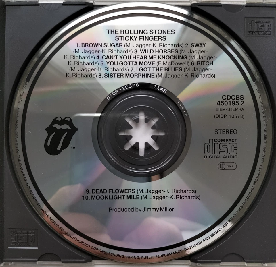 THE ROLLING STONES Sticky Fingers CD JAPAN 1986 Mick Jagger Beatles Elvis no OBI - Bild 2 von 4