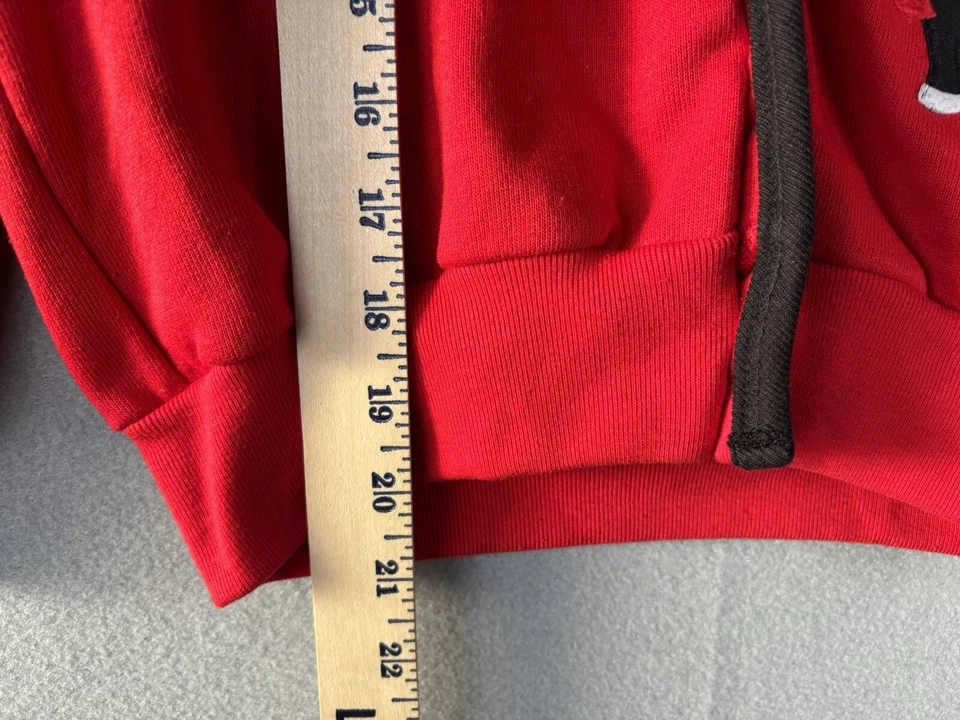 Suéter Cárdigan Vintage Kelly’s Kids XL Rojo Forrado de Vellón Abotonado EE. UU. #2563 Foto 4 de 4