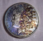 1884-O Morgan Silver Dollar, Toning