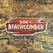Don the Beachcomber - Driftwood Vinyl Sticker Decal- Vintage Style Tiki Hawaiian