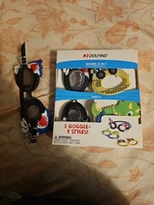 Dolfino 3-in-1 Swim Goggles Set  Sharks, Dino, & Trucks  Kids Unisex Multi