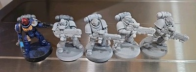 Warhammer 40K Space Marines - 5x Primaris Hellblasters (primed/painted)