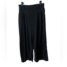 Halara Wide Leg High Waisted Black Pants Trousers Size Large Petite