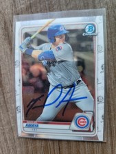 Miguel Amaya Signed 2020 Bowman Baseball Card Chicago Cubs #Bcp-136 Chrome